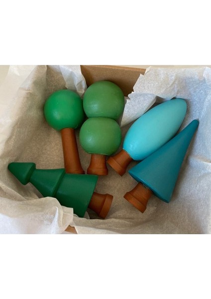 Ahşap Waldorf Orman Seti-5 Li Ağaç Seti