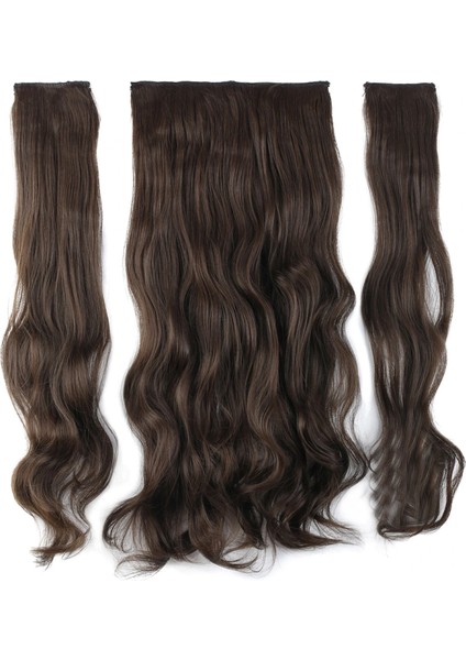 Fiber Sentetik Dalgalı Yarım Ay + 2 Yan Çıt Çıt - Açık Kahve fiyatları