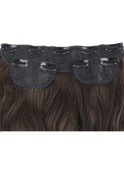 Fiber Sentetik Dalgalı Yarım Ay + 2 Yan Çıt Çıt - Açık Kahve modelleri