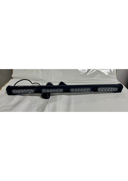 10V-30V LED Bar Off-Road Sarı Çakarlı (17 Fonksiyonlu) (Çakar Tepe Lamba) (60 Cm) ÖLÇÜLERI:600X37X43 mm
