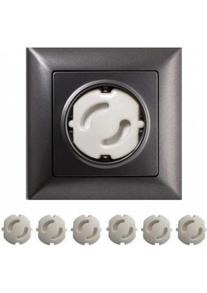 Bebek Çocuk Priz Koruma Kapağı (6 Adet) Çocuk Güvenliği, Priz Muhafazası, Priz Kapatıcı