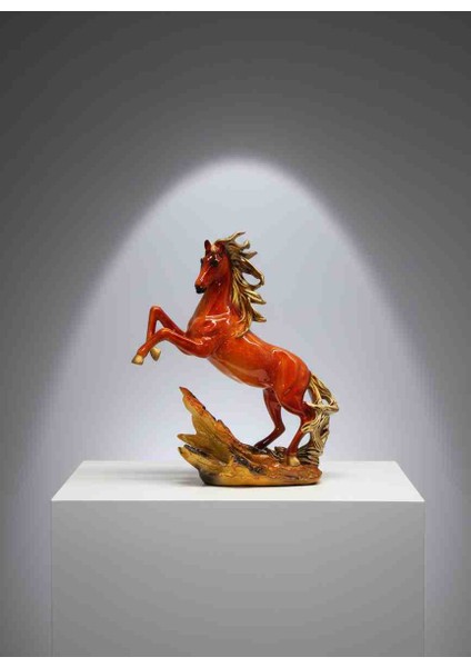 Asaletin Sembolü Şahlanan At Figürü Polyester Dekoratif Aksesuar Heykel Biblo | Ev Oda Ofis Hediyelik | Sınırlı Üretim Lüks Masaüstü Şık Zarif Koleksiyonluk Ürün modelleri