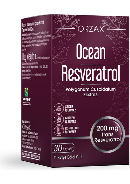 Ocean Resveratrol 200 mg 30 Kapsül
