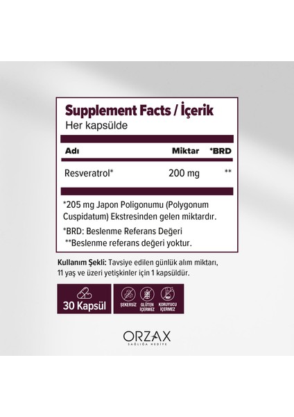 Ocean Resveratrol 200 mg 30 Kapsül modelleri