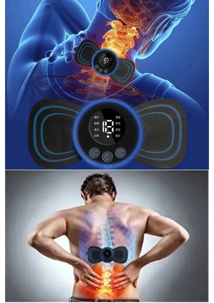 Boyun Sırt Kol Omuz Fizyoterapik Kelebek Masaj Aleti Elektrokonvülsif Terapi 8 Modlu Mini Şarjlı modelleri