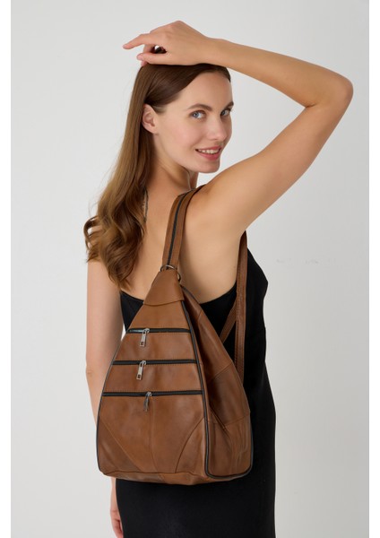 Özel Tasarım Hakiki Deri Sırt ve Kol Çantası Fonksiyonel Çanta fiyatları