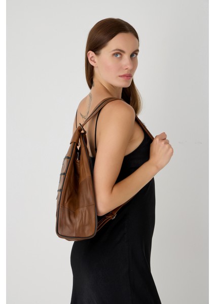 Özel Tasarım Hakiki Deri Sırt ve Kol Çantası Fonksiyonel Çanta indirimleri