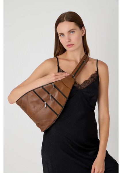 Özel Tasarım Hakiki Deri Sırt ve Kol Çantası Fonksiyonel Çanta