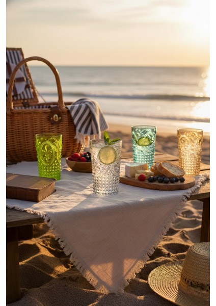 Akrilik Renkli 6'Lı Uzun Bardak & Su Meşrubat Bardağı 750 ml ( Cam Değildir ) fiyatları