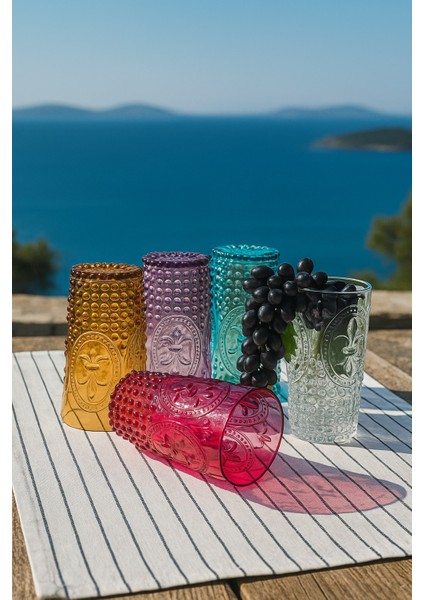 Akrilik Renkli 6'Lı Uzun Bardak & Su Meşrubat Bardağı 750 ml ( Cam Değildir ) modelleri