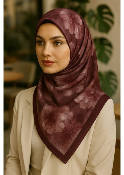 Çiçek Desenli Soft Kaymaz Şal