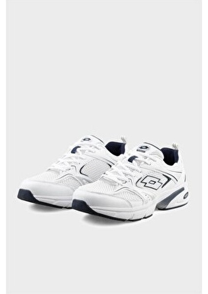 Kadın Spor Ayakkabı Beyaz-Lacivert Tekstil Üst Düz Taban Yapısı ile Rahat Kullanım