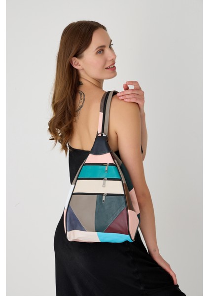 Özel Tasarım Hakiki Deri Sırt ve Kol Çantası Fonksiyonel Çanta