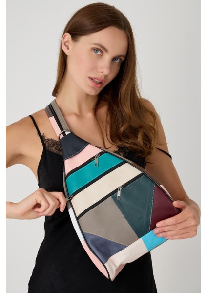 Özel Tasarım Hakiki Deri Sırt ve Kol Çantası Fonksiyonel Çanta