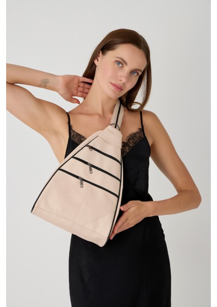 Özel Tasarım Hakiki Deri Sırt ve Kol Çantası Fonksiyonel Çanta