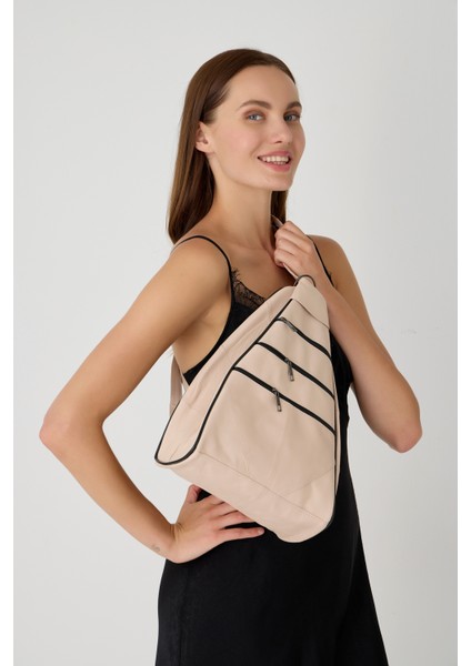 Özel Tasarım Hakiki Deri Sırt ve Kol Çantası Fonksiyonel Çanta