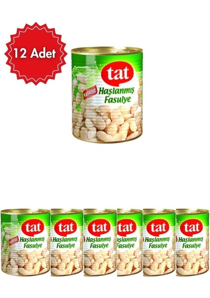 Haşlanmış Kuru Fasulye 800G Konserve X12 Paket