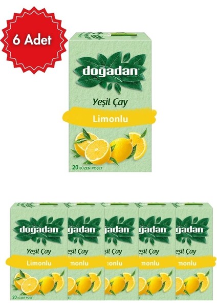 Limon Yeşil Poşet Çay x 6 Paket