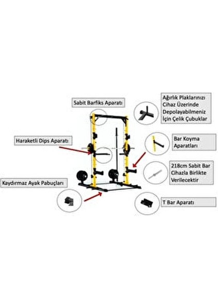 Ema 04 Smith Machine Çok Fonksiyonlu Ağırlık İstasyonu 160 kg Kapasiteli modelleri