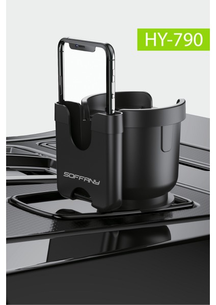 HY-790 360° Araç Telefon ve Bardak Tutucu