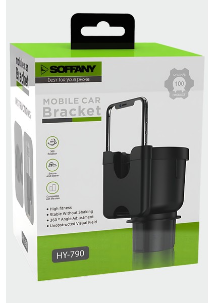 HY-790 360° Araç Telefon ve Bardak Tutucu modelleri