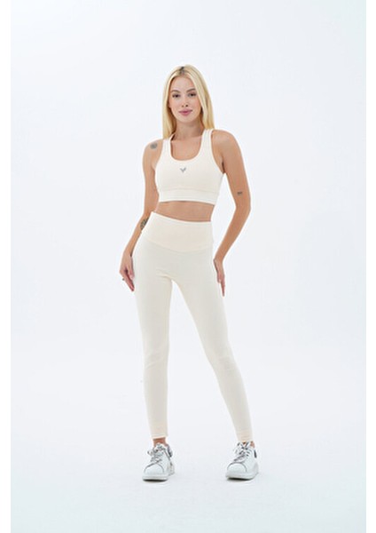 Kadın Eşofman Taytı Yüksek Bel Push-Up Özelliğiyle Günlük Kullanıma Uygun