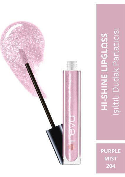 Işıltılı Dudak Parlatıcısı - Hi-shine Lip Gloss Purple Mist - No: 204 - Vegan & Temiz Içerik indirimleri