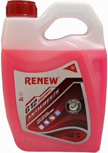 G12 Organik Kırmızı Antifiriz -40C 3 Litre ( Üretim Yılı: 2025 ) fiyatları