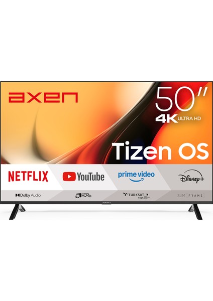 AX50FMN501 50" 127 Ekran Uydu Alıcılı 4K Ultra HD Smart Tizen LED TV