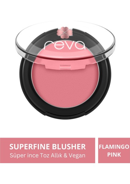 Superfine Blusher Flamingo Pink - Süper ince Toz Allık 7,5 gr - No: 703 - Vegan & Temiz İçerik