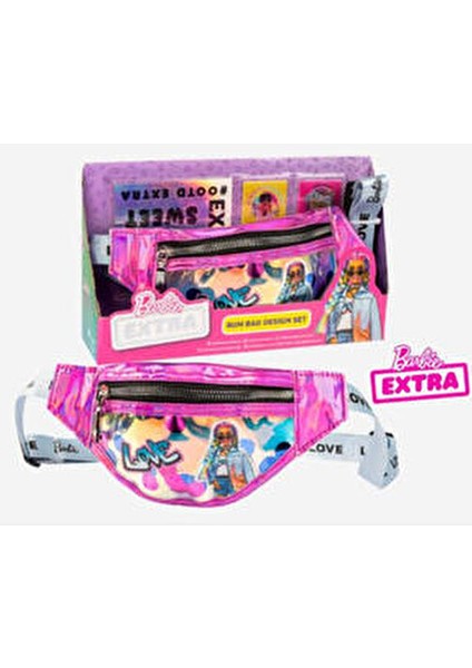 Extra Kız Çocuk Bel Çantası Simli Çıkartma ve Yapıştırıcı Yama ile 1 Adet modelleri