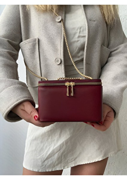 Keten Deri Saplı Kadın El ve Omuz Çanta Gold Kilit Aksesuar ile Şık Tasarım indirimleri