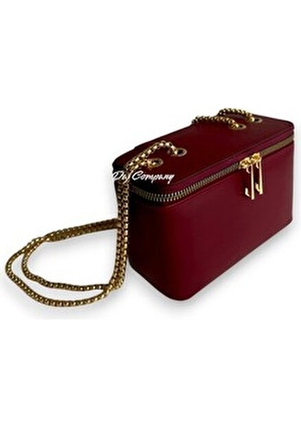 Keten Deri Saplı Kadın El ve Omuz Çanta Gold Kilit Aksesuar ile Şık Tasarım