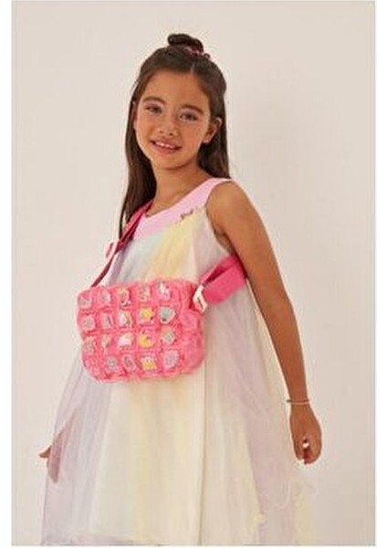 Çocuk Omuz Çantası Silikon Malzeme ile Sweet Dream Temalı Orta Boy