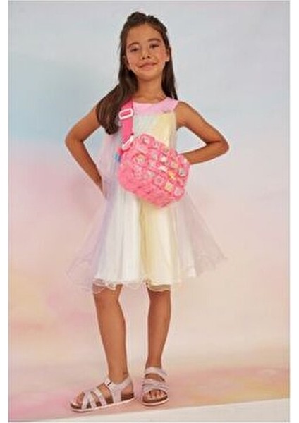 Çocuk Omuz Çantası Silikon Malzeme ile Sweet Dream Temalı Orta Boy