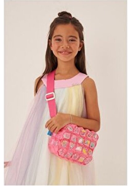 Çocuk Omuz Çantası Silikon Malzeme ile Sweet Dream Temalı Orta Boy