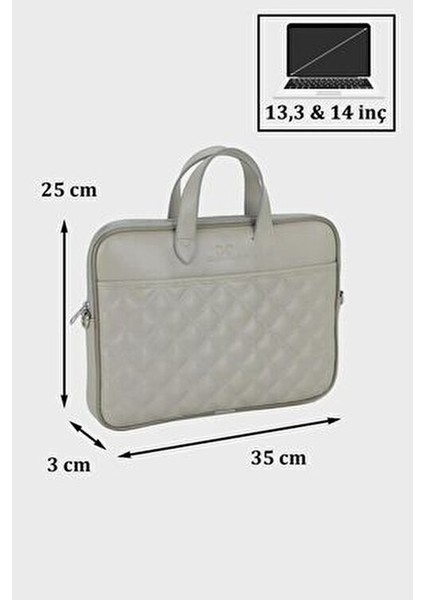 Siyah Laptop Evrak Çantası 13.3 ve 14 İnç Uyumlu Su Geçirmez Poliüretan Malzeme