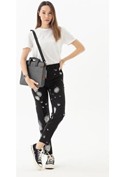 Su Geçirmez Kumaş Evrak ve Laptop Çantası 13-14 İnç Siyah