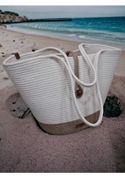 El Yapımı Plaj Çantası Hasır Malzeme ile Şık ve Büyük Tasarım fırsatları
