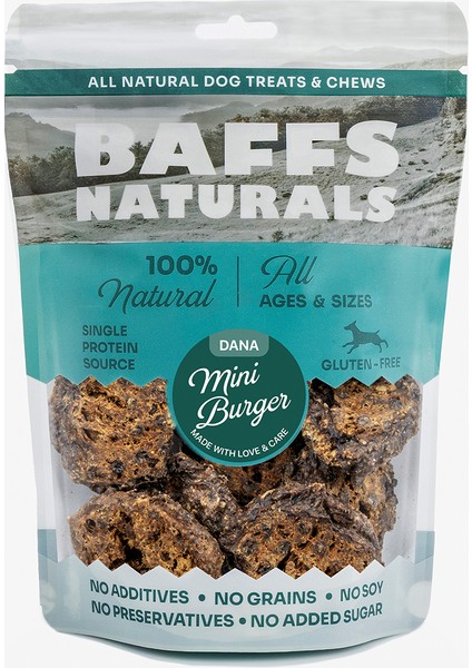 Dana Mini Burger %100 Doğal Köpek Ödül Maması 100 gr
