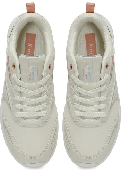 Quıck Run PU W Ekru-Somon Kadın Spor Ayakkabı