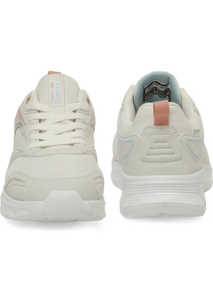 Quıck Run PU W Ekru-Somon Kadın Spor Ayakkabı