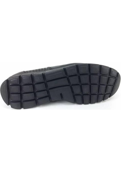32618-H Siyah Hakiki Deri Erkek Geniş Kalıp Ayakkabı