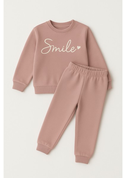 Kız Çocuk Kışlık Eşofman Takımı Pamuklu Üç Iplik Şardonlu Günlük Kombin 2-3-4-5 Yaş fiyatları