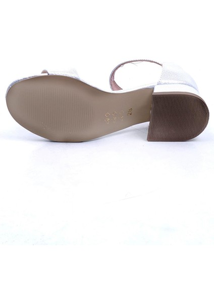 Gümüş Kız Çocuk Topuklu Ayakkabı 051.08