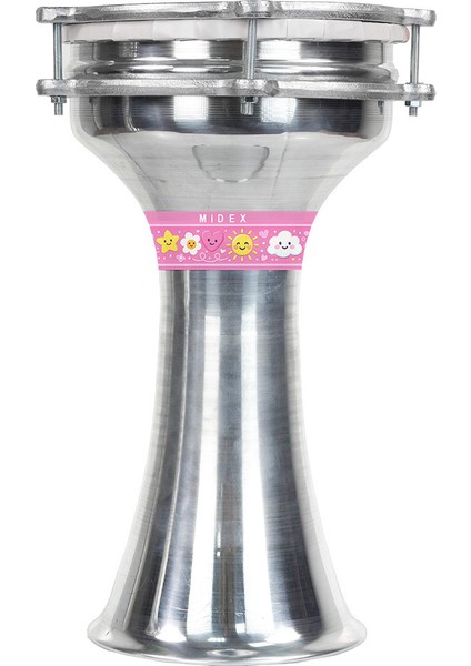 DBK-02PK Çocuklar Için 2 Numara Alüminyum Darbuka Seti (33 x 18 cm)