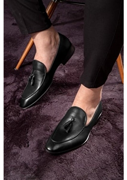 Smug Deri Erkek Klasik Ayakkabı Antibakteriyel İç Yüzey ile Rahat Kullanım