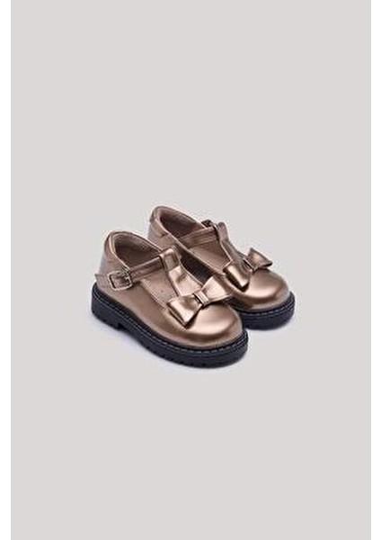 Bg Store Kız Çocuk Altın Renk Ayakkabı Düz Taban Yapısıyla Rahat Kullanım indirimleri