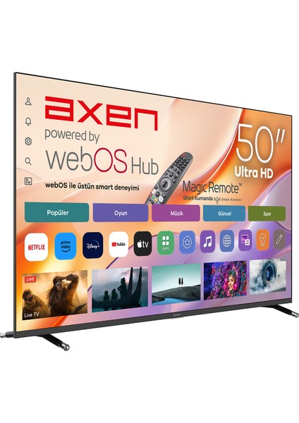 AX50FIL242 50" 127 Ekran Uydu Alıcılı 4K Ultra HD Smart LED TV fiyatları