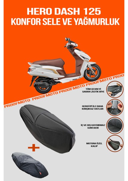 HERO DASH 125 Konfor Sele ve Yağmurluk Kılıf